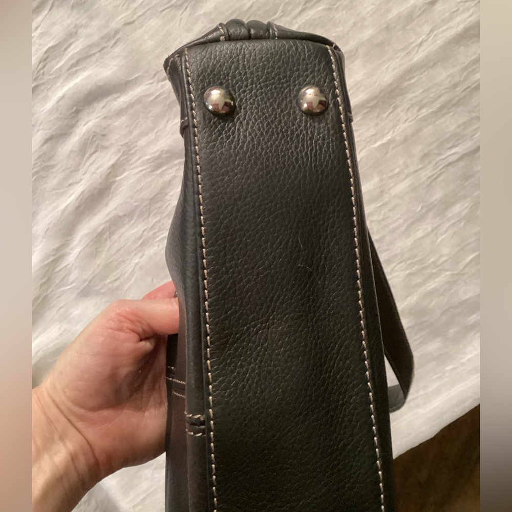 Tignanello Black Leather Shoulder Bag Key Fob & Bag Charm Single Strap - Picture 13 of 13
